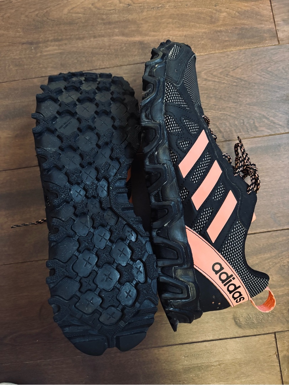 adidas Women's Black and Coral Trail Running Sneakers